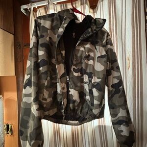 Camouflage Hooded Windbreaker
